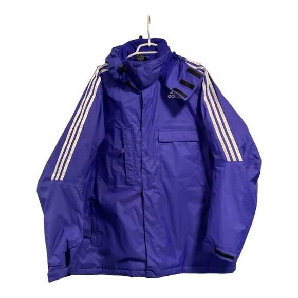Adidas Sz 2XL Soccer Sideline Snap Off Hood Insulated Nylon